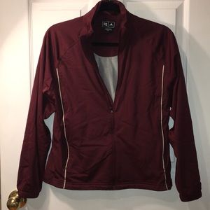 Adidas track jacket maroon small